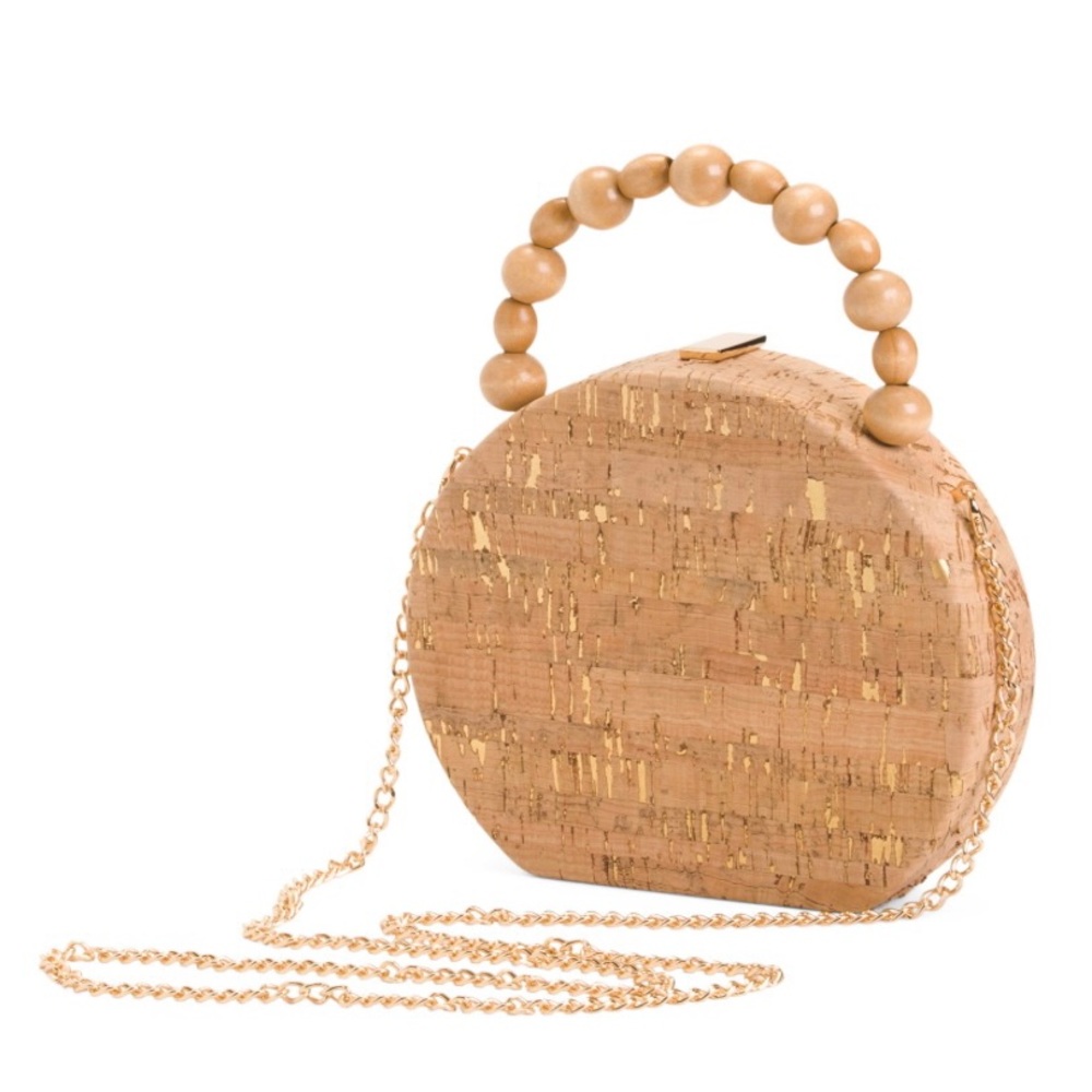 Cork seashell crossbody